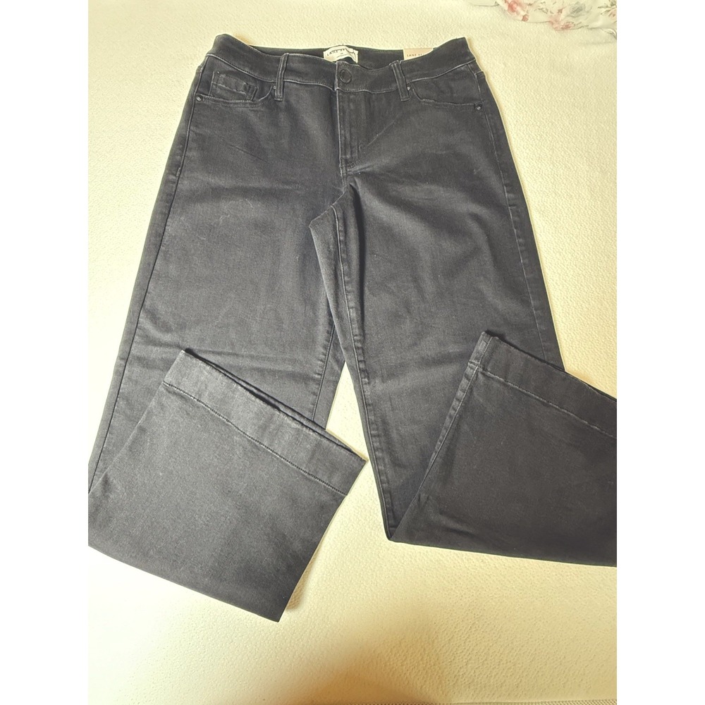 Lane Bryant Women's Jeans Size 14L Black, Wide Leg‎ Mid Rise Signature Fit Flex